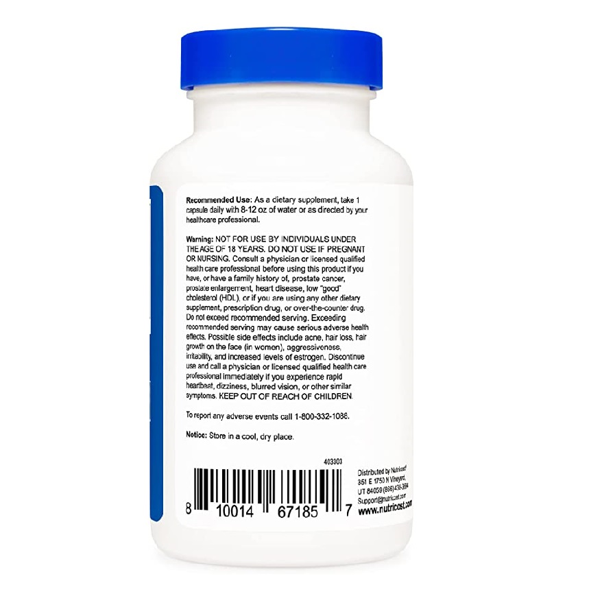 109f3cac552d10691fdc1f1540845b07_042322190538.jpeg Nutricost DHEA 25 мг, 120 капсул - без глютена, без сои, без ГМО, добавка