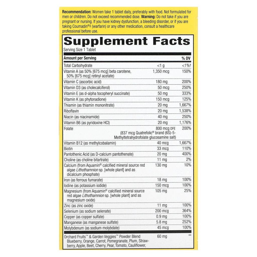 173fd66fbaf9274d2c2c839ed7de1af8_041822185436.jpeg Nature's Way, Alive! Once Daily, полный комплекс высокоэффективных мультивитаминов для женщин, 60 таблеток