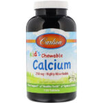 1b8fd2559e988299f4549c6bb7ee622e_041822000113.jpeg Carlson Labs, Жевательные таблетки с кальцием для детей, с натуральным ванильным вкусом, 250 мг, 120 таблеток