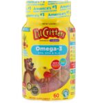 1e580a503ae41487a34602c1be8e6a03_041522205613.jpeg L'il Critters, Омега-3, вкус «Малина и лимонад», 60 жевательных таблеток
