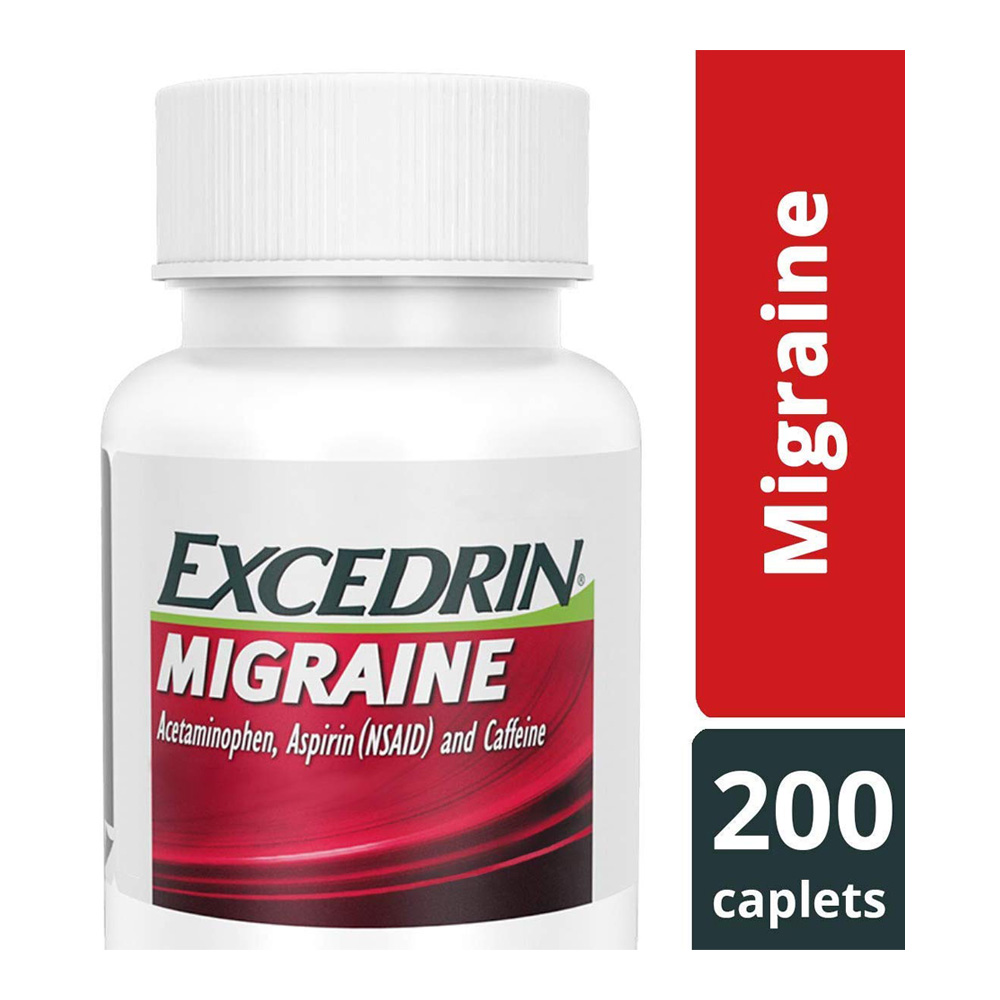 Excedrin Migraine для облегчения боли при мигрени, 200 штук