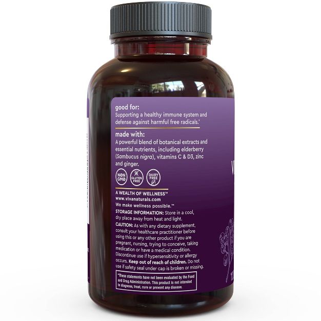 27a5b6c44a79b315b4ad321c7304bd0e_042322005749.jpeg Viva Naturals Elderberry 5 в 1 Формула иммунитета Мультивитаминные капсулы - 120шт
