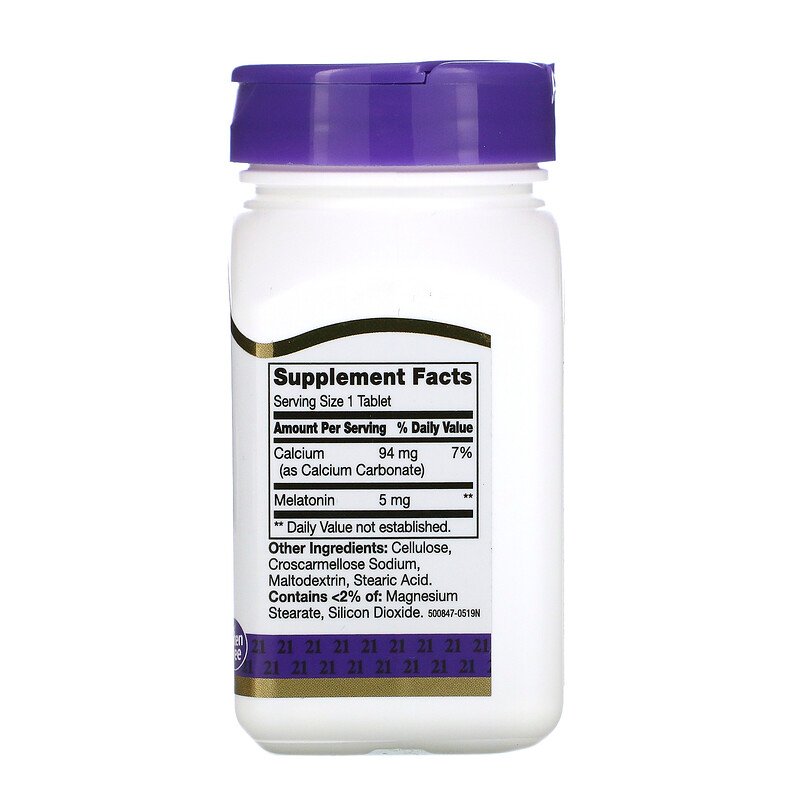 335c65a344fa8b4e7757ded1ebe92ad1_041522205637.jpeg 21st Century, Мелатонин, 5 мг, 120 таблеток