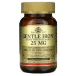 350019056bd88a68614b9e4e9b9bd28a_041422095944.jpeg Solgar, Gentle Iron, Железо 25 мг, 90 растительных капсул
