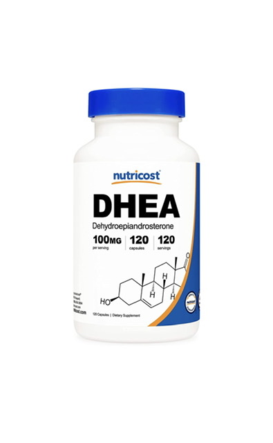 Nutricost DHEA 100 мг, 120 капсул - без глютена, без сои, без ГМО, добавка