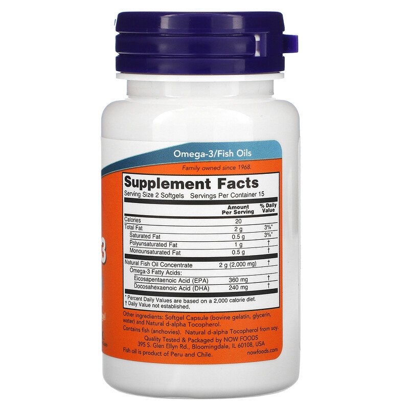 5764679ac5d731b9aab273286d49ad58_041422095925.jpeg Now Foods, омега-3, очищенная на молекулярном уровне, 30 капсул