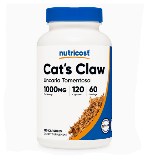 6cdd62c32bb7269df8e9db7c00865591_042622161751.png Nutricost Cat's Claw 1000 мг, 120 капсул - вегетарианские капсулы, без ГМО и глютена, 60 порций