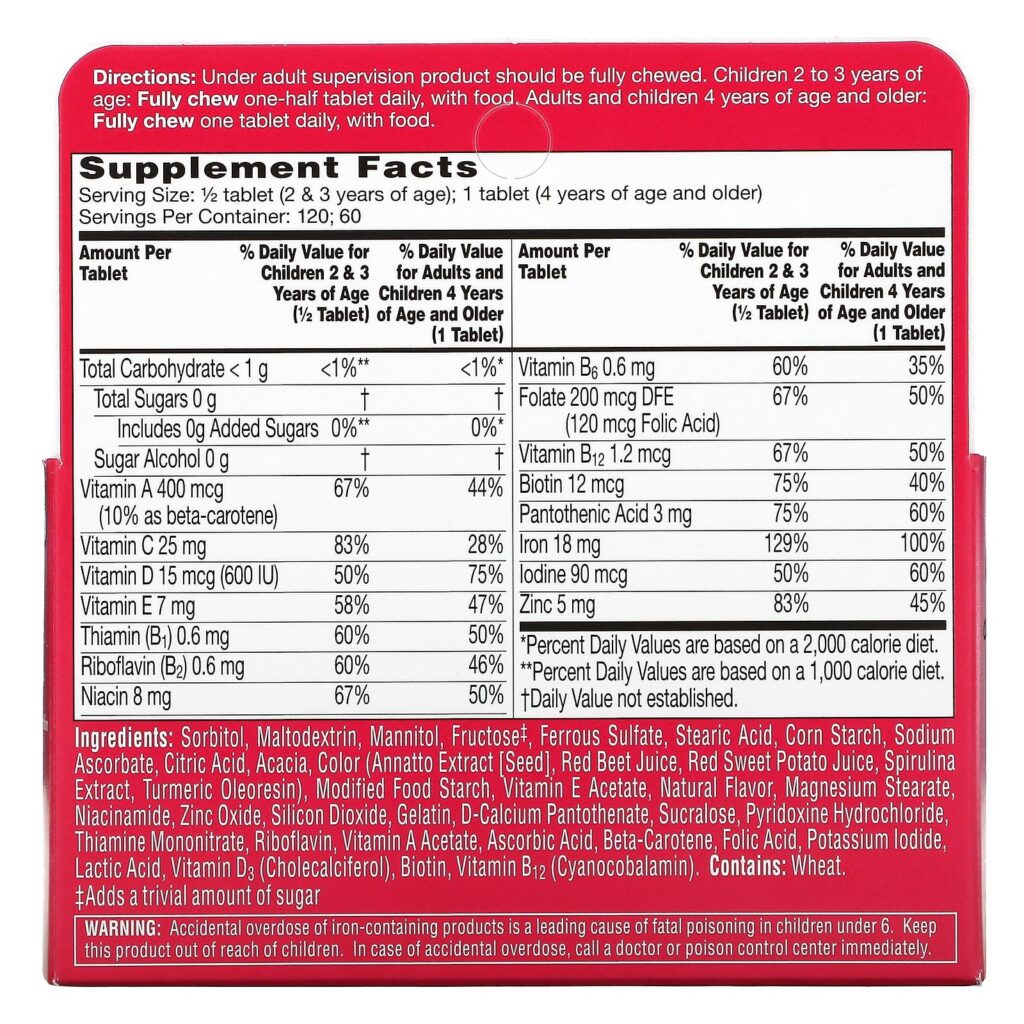 71bf1825ac678b144ae026e9735ac250_042622164055.jpeg Flintstones, Детский поливитамин с железом, фруктовые вкусы, 60 жевательных таблеток