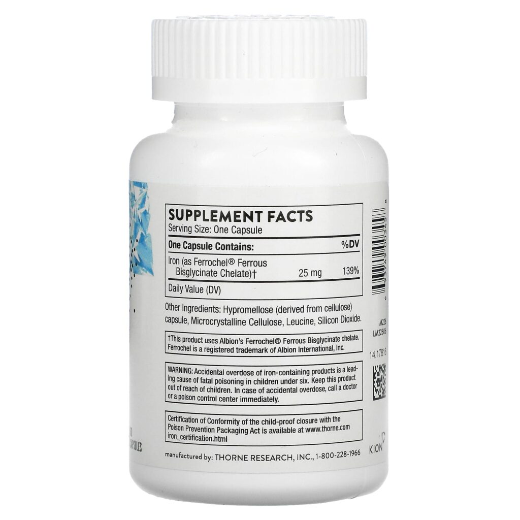 7f05c02009ac9d255663ffadc35f306a_043022121431.jpeg Thorne Research, бисглицинат железа, 60 капсул