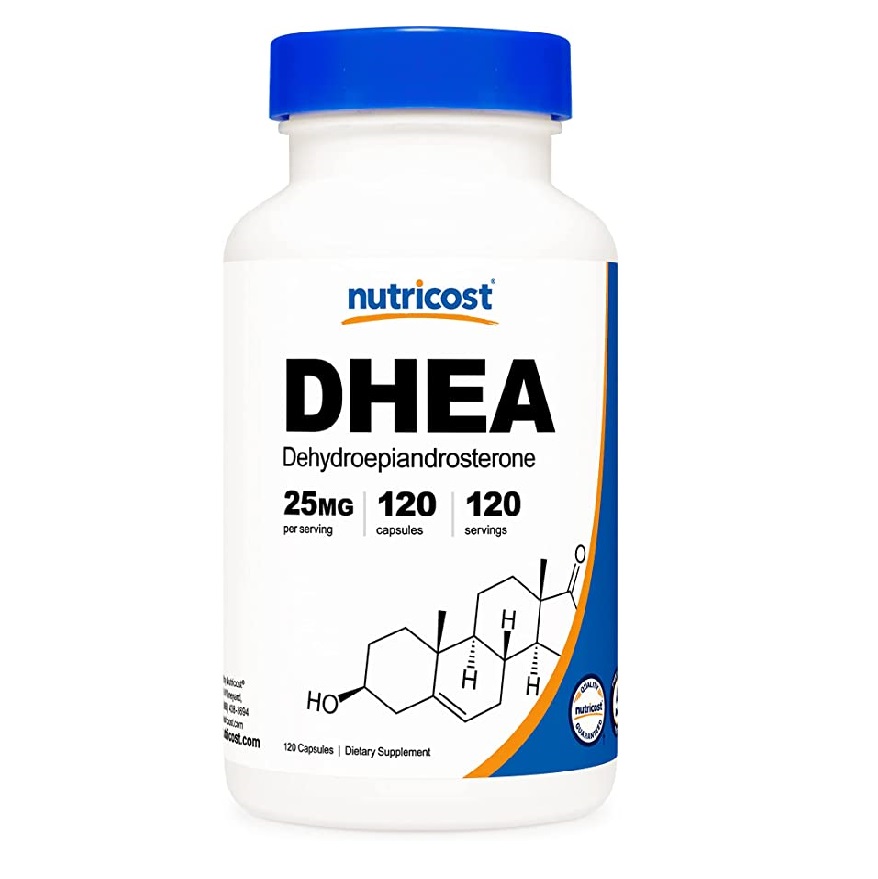 Nutricost DHEA 25 мг, 120 капсул - без глютена, без сои, без ГМО, добавка