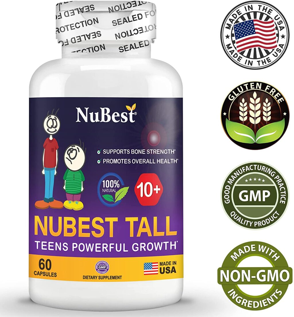 907dbc8904eda789aa23a30c6019c535_042122112512.jpeg NuBest Tall 10+ Advanced Growth Formula - мощная поддержка прочности костей - для детей (10+) и подростков, которые ежедневно пьют молоко - расти сильными и оставаться здоровыми - 60 капсул
