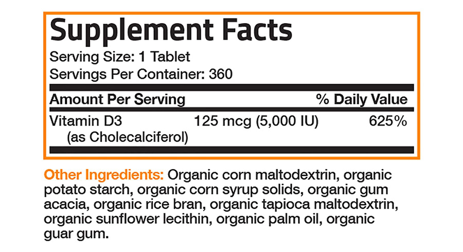 a13e341168d07cdff86db7e326035bf7_042322202141.jpeg Bronson Vitamin D3 5000 МЕ для поддержки иммунитета, здоровой функции мышц и здоровья костей, высокоэффективная органическая добавка витамина D без ГМО, 360 таблеток