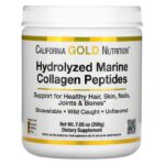 California Gold Nutrition, гидролизованные пептиды морского коллагена, без добавок, 200 г