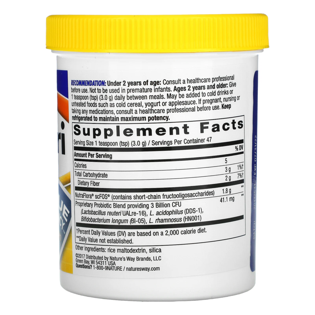 a730546214ac169c9bb65ff5abec76e1_042022202453.png Nature's Way, Primadophilus Reuteri, улучшенный пробиотик в порошке, 3 миллиарда КОЕ, 141,75 г