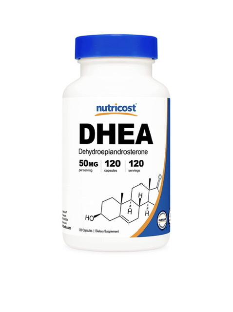 Nutricost DHEA  50 мг, 120 капсул - без ГМО, без глютена, вегетарианские капсулы