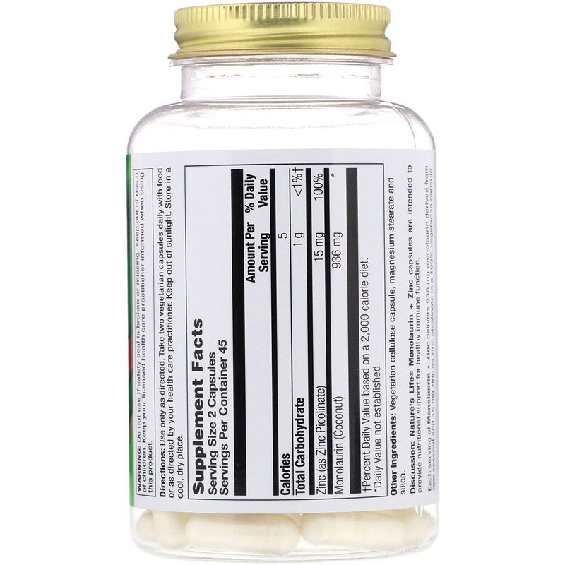 c38b538a878662be79f76b4653240d27_041422095948.jpeg Nature's Life, Монолаурин и цинк, 90 вегетарианских капсул