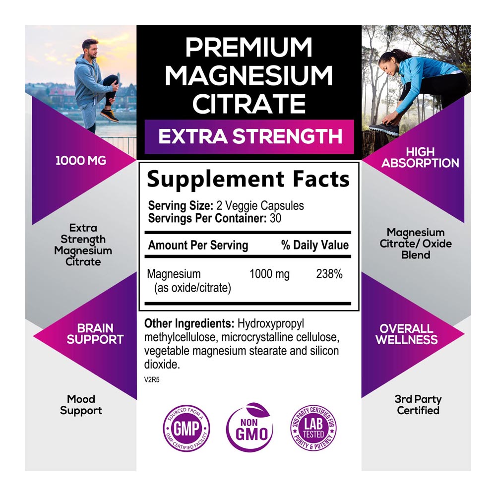 d7a90571906021ca806bd6789ae07bb9_042322200105.jpeg Капсулы цитрата магния с максимальной абсорбцией 1000 мг - смесь цитрата и оксида для высокой абсорбции - 240 капсул