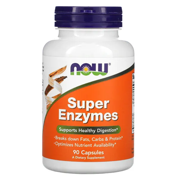 NOW Foods, Super enzymes  суперферменты, 90 капсул