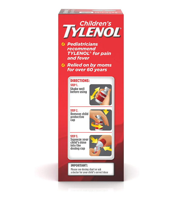 e032e9bb72f768b0c77ffb3b6f03cc1f_042622162747.png Детская пероральная суспензия Tylenol, обезболивающее и жаропонижающее средство с ацетаминофеном при симптомах простуды, гриппа или боли в горле со вкусом ВИШНИ 120 мл