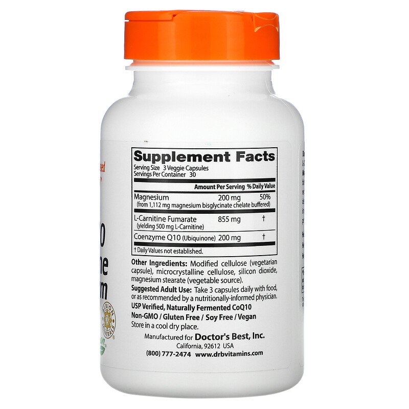 e2bf6c432c0ed156a66a3b6cdf0d4681_041422095935.jpeg Doctor's Best, коэнзим Q10, L карнитин и магний, 90 вегетарианских капсул