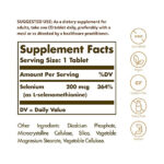 f778be7cca1cf0b61aa11a7e948d457b_042322204640.jpeg Solgar Бездрожжевой селен 200 мкг, 100 таблеток - Без ГМО, веганский, без глютена, без молочных продуктов - 100 порций