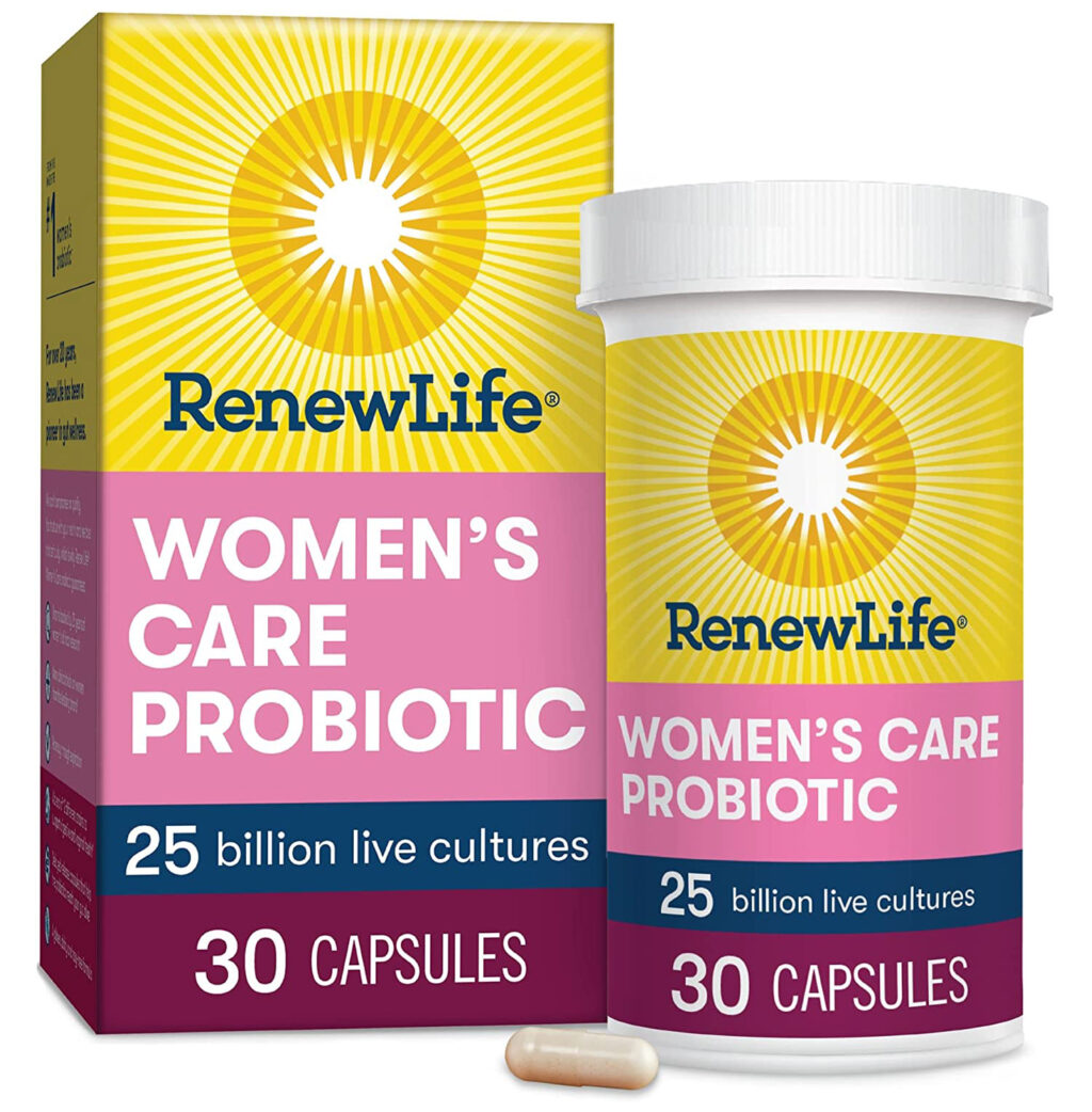 Renew Life Women's Probiotics, длительного хранения, без глютена, молочных продуктов и сои, 30 капсул, Ultimate Flora Women's Care Black