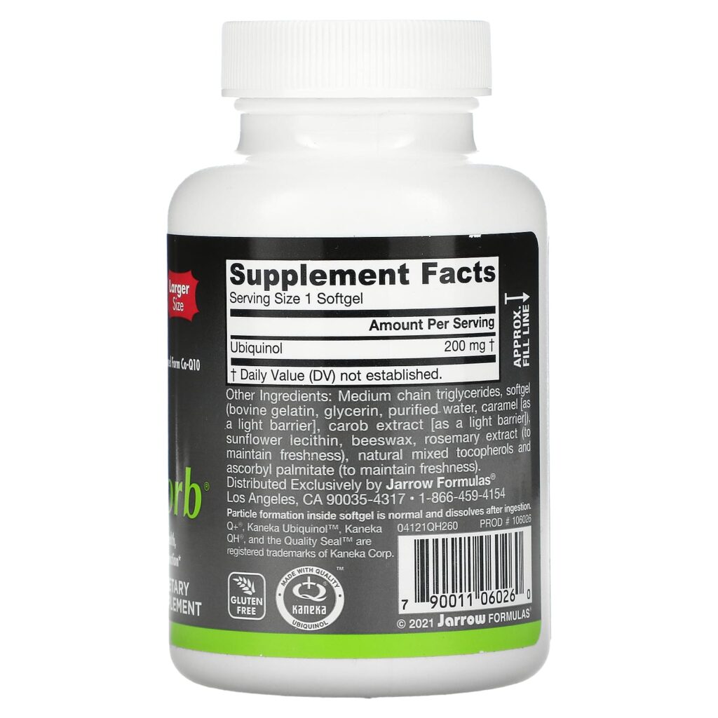 4a2d5bb548f11a74f9f96b511373859a_051522015700.jpeg Jarrow Formulas, Убихинол, QH-Absorb, 200 мг, 30 мягких таблеток
