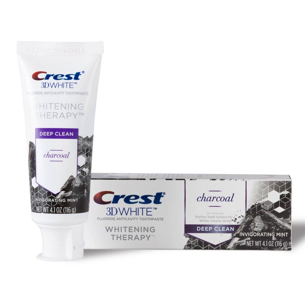 Отбеливающая зубная паста с фтором Crest 3D White Whitening Therapy Charcoal 116 грамм
