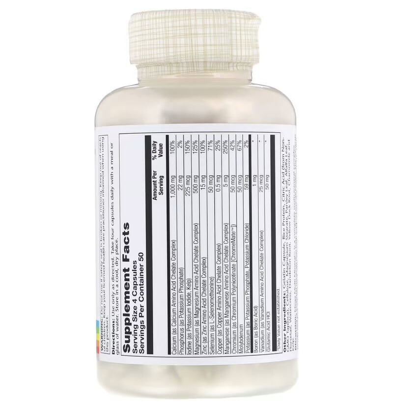 6a5d0da73d1b5afcb2df26281a138fd3_053022005858.jpeg Solaray, Mega Multi Mineral, без железа, 200 капсул