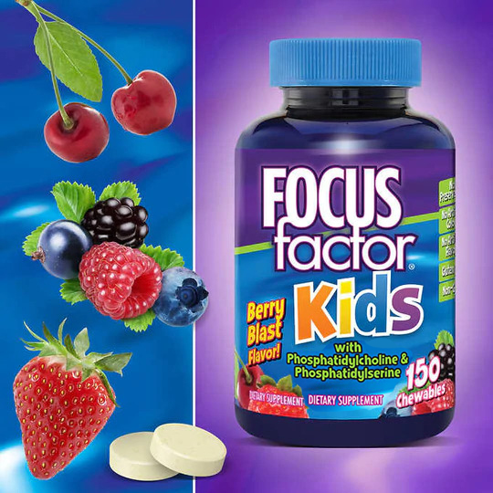 Витамины для детей FOCUSfactor Kids, поливитамины и нейроэлементы (функция мозга)  60 ШТ . конфет