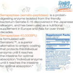 Doctor's Best Serrapeptase, без ГМО, без глютена, веганский, поддерживает здоровье носовых пазух, 40 000 SPU, 90 штук