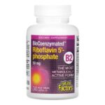 e84cd3dc44e05d9449ea8f0442f9a744_050622192901.jpeg Natural Factors, BioCoenzymated, B2, рибофлавин 5'-фосфат, 50 мг, 30 вегетарианских капсул