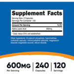 f9c442364ab343c516169bfe23f5de62_051522130032.jpeg Nutricost Альфа-липоевая кислота 600 мг на порцию, 240 капсул - без глютена, вегетарианские капсулы, без сои и без ГМО