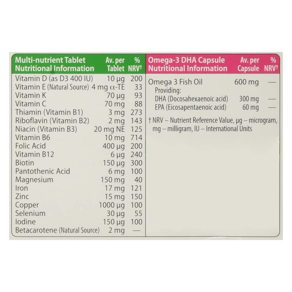 3eea07a24ab97141e6b381b388ef5576_061622011414.jpeg Vitabiotics Pregnacare Plus Таблетки - Омега 3 DHA, 56 таблеток