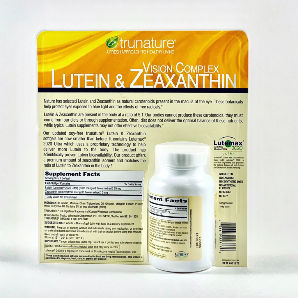 6f11a140f595f320f85ba1f8b9389003_062622085230.png Trunature Vision Complex с лютеином и зеаксантином, 140 мягких таблеток