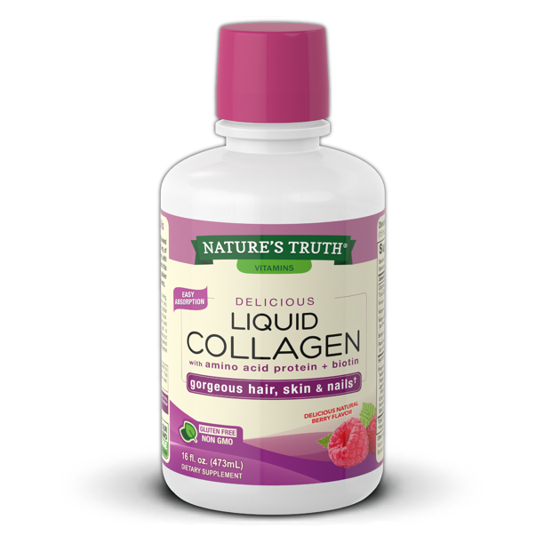 71d7d1da4c61c68bfa732f7614a392ea_062222085216.jpeg Жидкий коллаген Nature's Truth | 16 унций | Добавка без ГМО, без глютена | Натуральный ягодный вкус | Формула пептида коллагена для женщин и мужчин