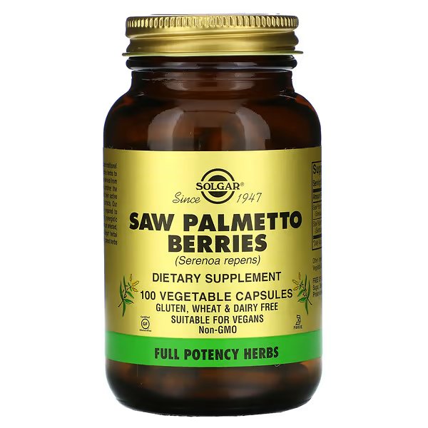 Solgar, ягоды серенои, 100 вегетарианских капсул