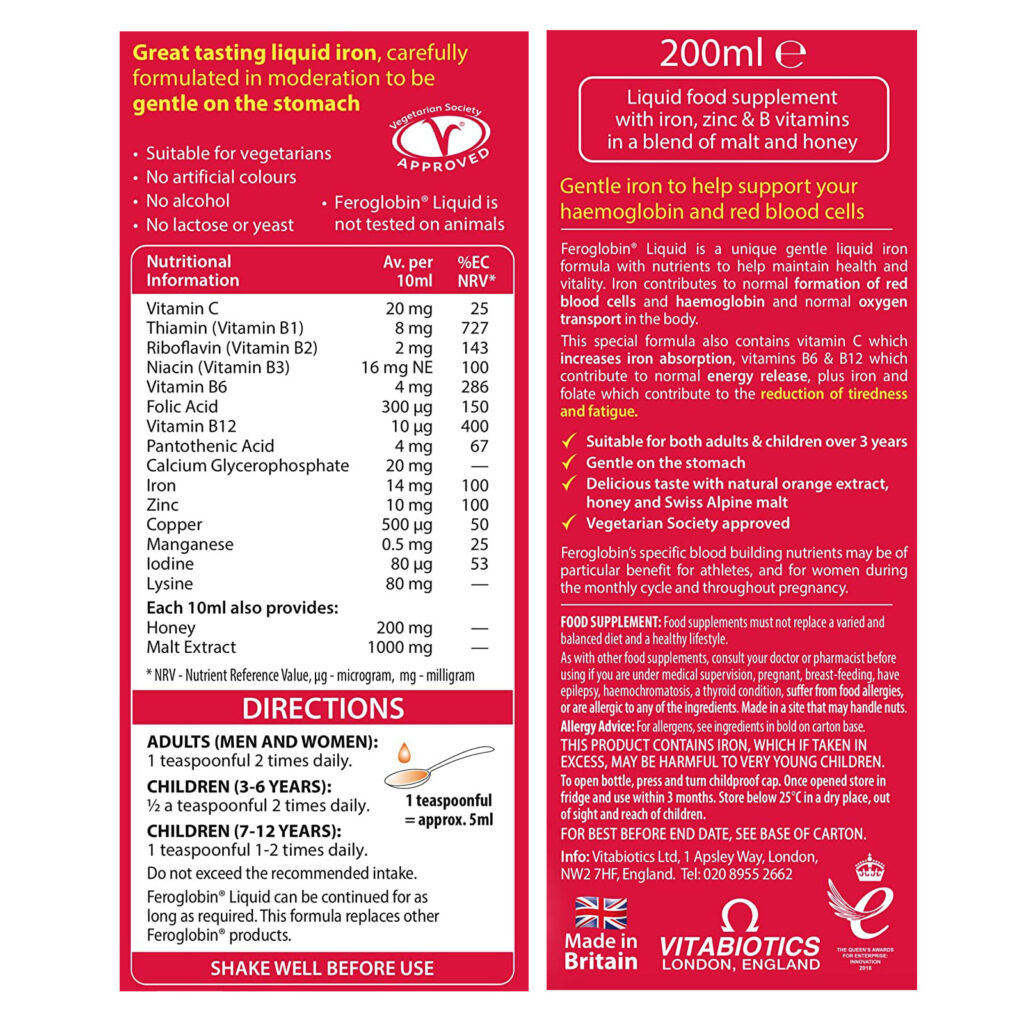 ad6939c63077738246f1d6ef5c996bf0_061622013656.jpeg Feroglobin Smooth Liquid Iron & Nutrient - уменьшает усталость и усталость | Поддерживает здоровье и жизненную силу | природный источник железа 500ml