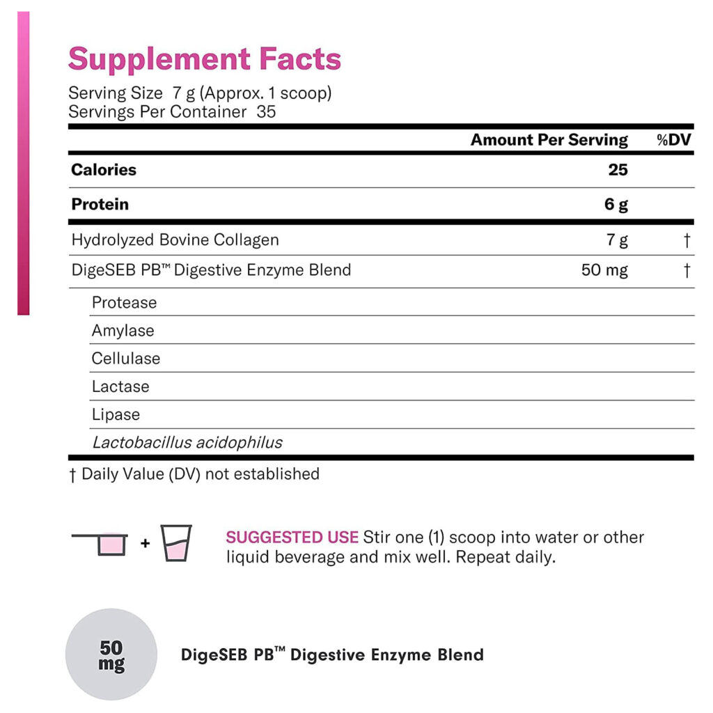 b33165d77a28d5bc52f8fcf420a11a39_062222085500.jpeg Порошок коллагеновых пептидов, максимальная абсорбция, поддерживает волосы, кожу, ногти, суставы и восстановление после тренировки, гидролизованный белок (тип I и III) с пищеварительными ферментами, травяной откорм, без ГМО, без глютена