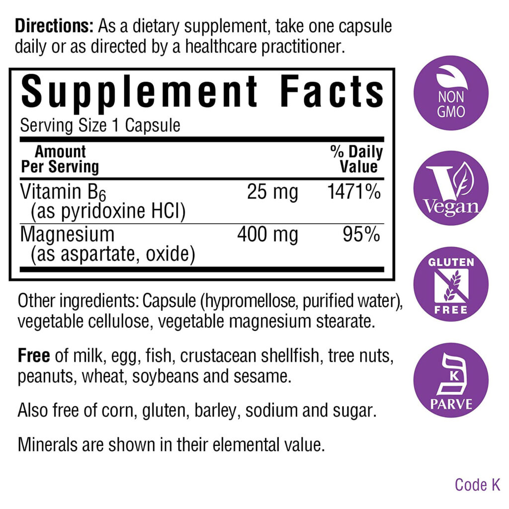 2e613558dae984bb3a1922eb6f2de7a8_072622024458.jpeg Вегетарианские капсулы BlueBonnet Magnesium Plus B-6, 90 шт.