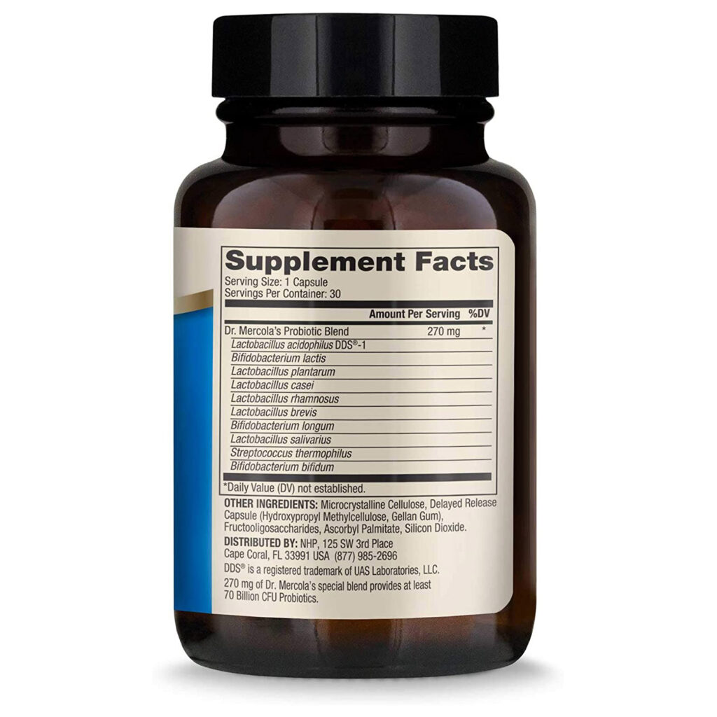 50747b7a4457e318b1aa61be523cab9e_072622021817.jpeg Комплекс пробиотиков Dr. Mercola, 60 штук, 30 порций, два раза в день, 70 миллиардов КОЕ, устойчивы к кислотам и желчи, способствуют здоровому пищеварению и поддерживают иммунную систему