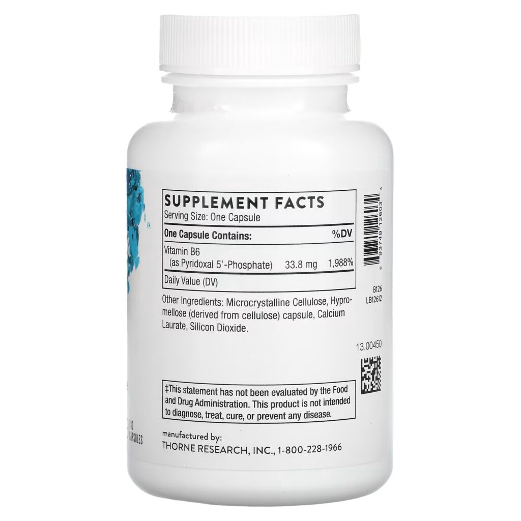 9c20084fd06218e6ee58b754d3096ff4_071822013544.jpeg Thorne Research, Пиридоксаль-5-фосфат, 180 капсул