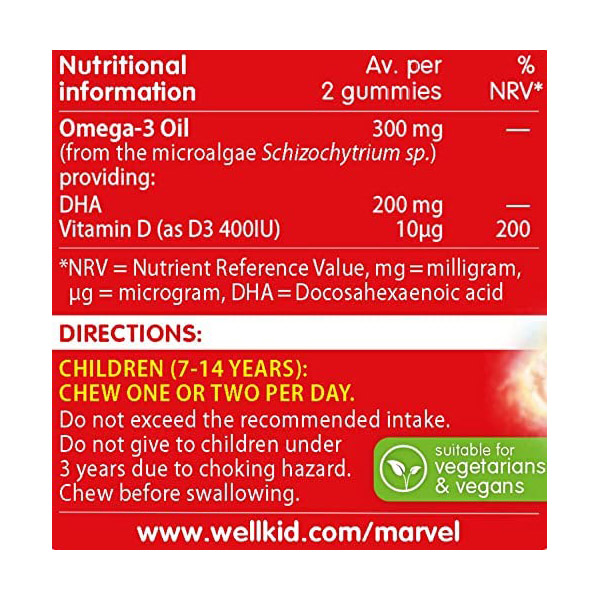 a8f90ca4ca3bb24484894e4d54ae7681_070222151112.jpeg Vitabiotics WellKid Marvel Омега-3 и витамин D, мягкое желе, 174 г, 50 шт
