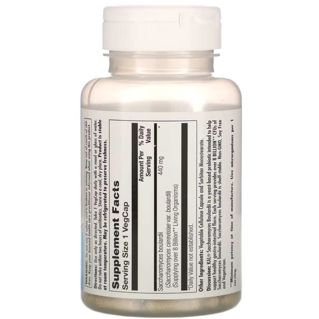 dc0f68309ba5acc39b39e610c37bd849_071822012752.jpeg KAL, сахаромицеты Буларди, 8 миллиардов КОЕ **, 8 млрд, 60 растительных капсул VegCap