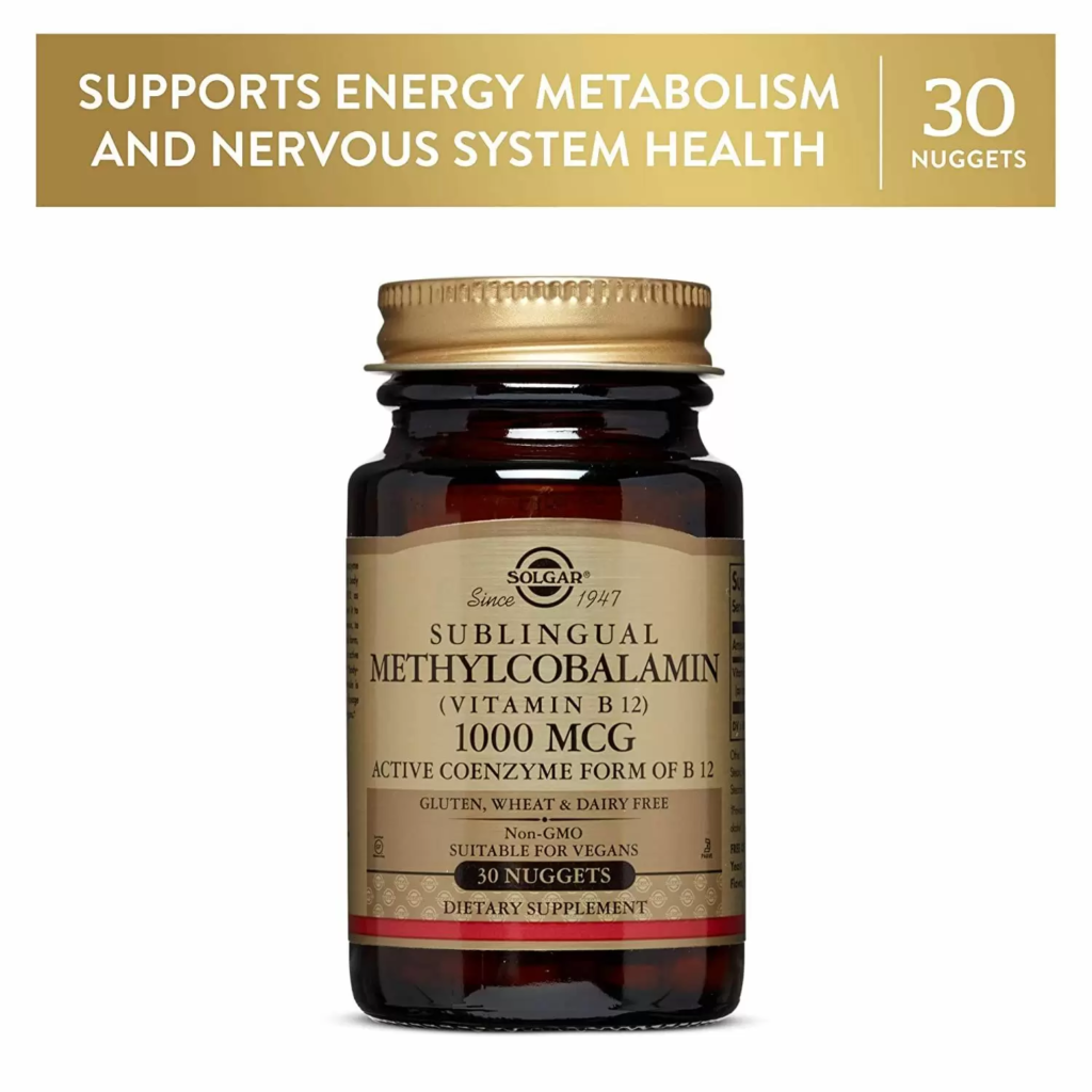 Solgar, сублингвальный метилкобаламин (витамин B12), 1000 мкг, 30 капсул
