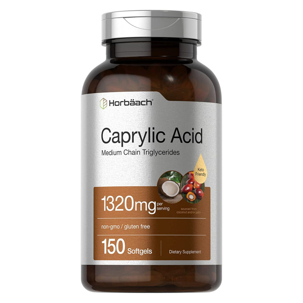 Horbaach - Каприловая кислота 1320 мг | 150 мягких гелевых капсул | Масло МСТ | Добавка без ГМО, без глютена