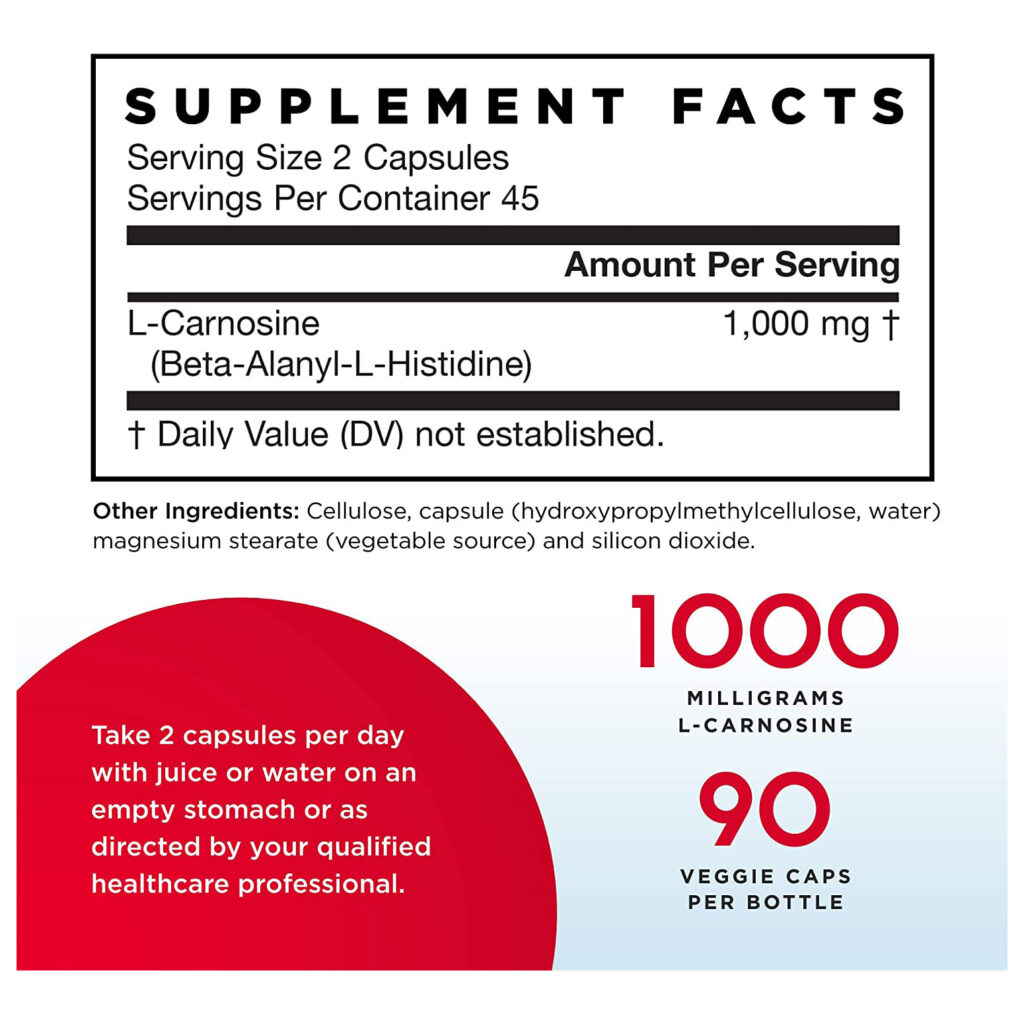 8fb6e4ffb0ba1ae2633559a1f433d9cd_082622161100.jpeg Jarrow Formulas, L-карнозин, 90 растительных капсул