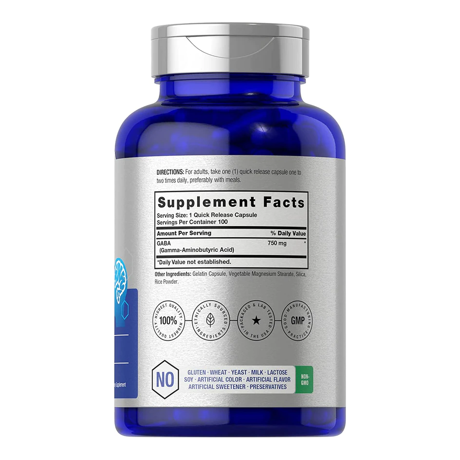 c059dd9defe4a1b37aabf73eac83f6e2_082022042725.png Horbaach GABA (ГАММА-АМИНОМАСЛЯНАЯ КИСЛОТА) 750 МГ | 100 КАПСУЛ