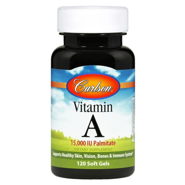 Carlson, Витамин A, 15,000 МЕ, пальмитат, 120 гелевых капсул