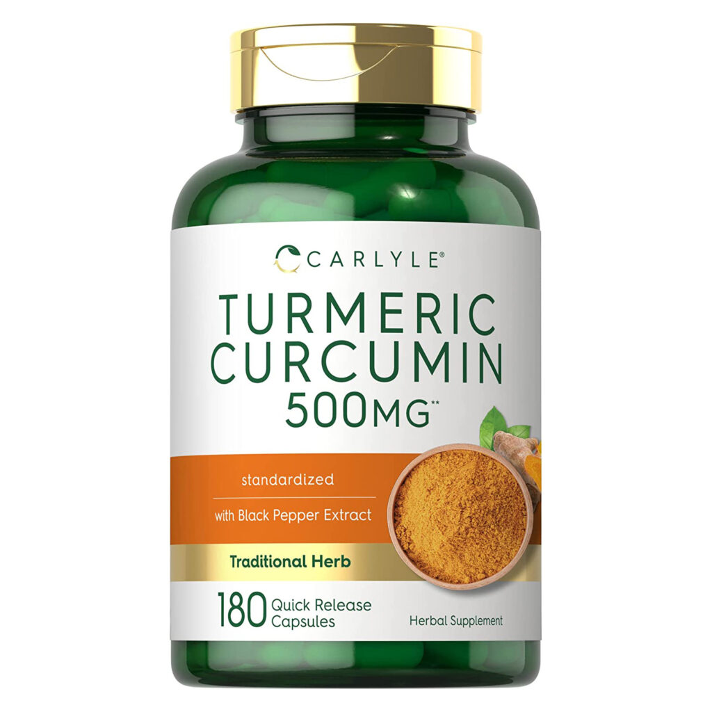 Carlyle - куркумин куркумы с биоперином | 500 мг | 180 капсул с порошком | Комплекс поддержки суставов с черным перцем | Добавка без ГМО, без глютена
